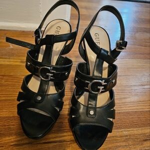 Guess high heels black size 7 1/2